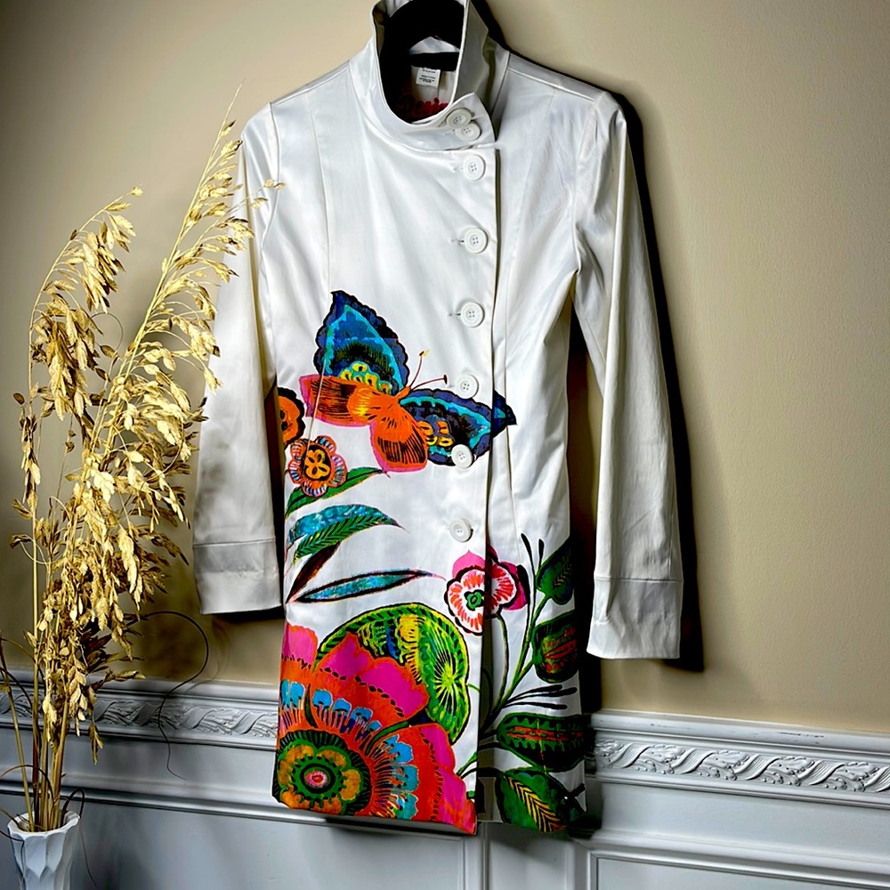 Desigual Trench Coat Floral NEW